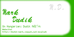 mark dudik business card